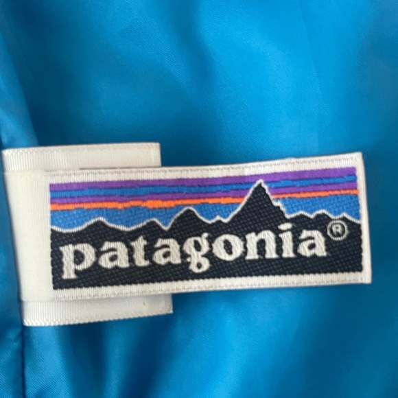 Patagonia kids retro vest natural Andes blue size xl 14 Sherpa fleece old tag - Picture 10 of 10